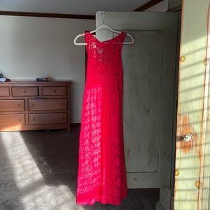 Miami Red Lace Maxi